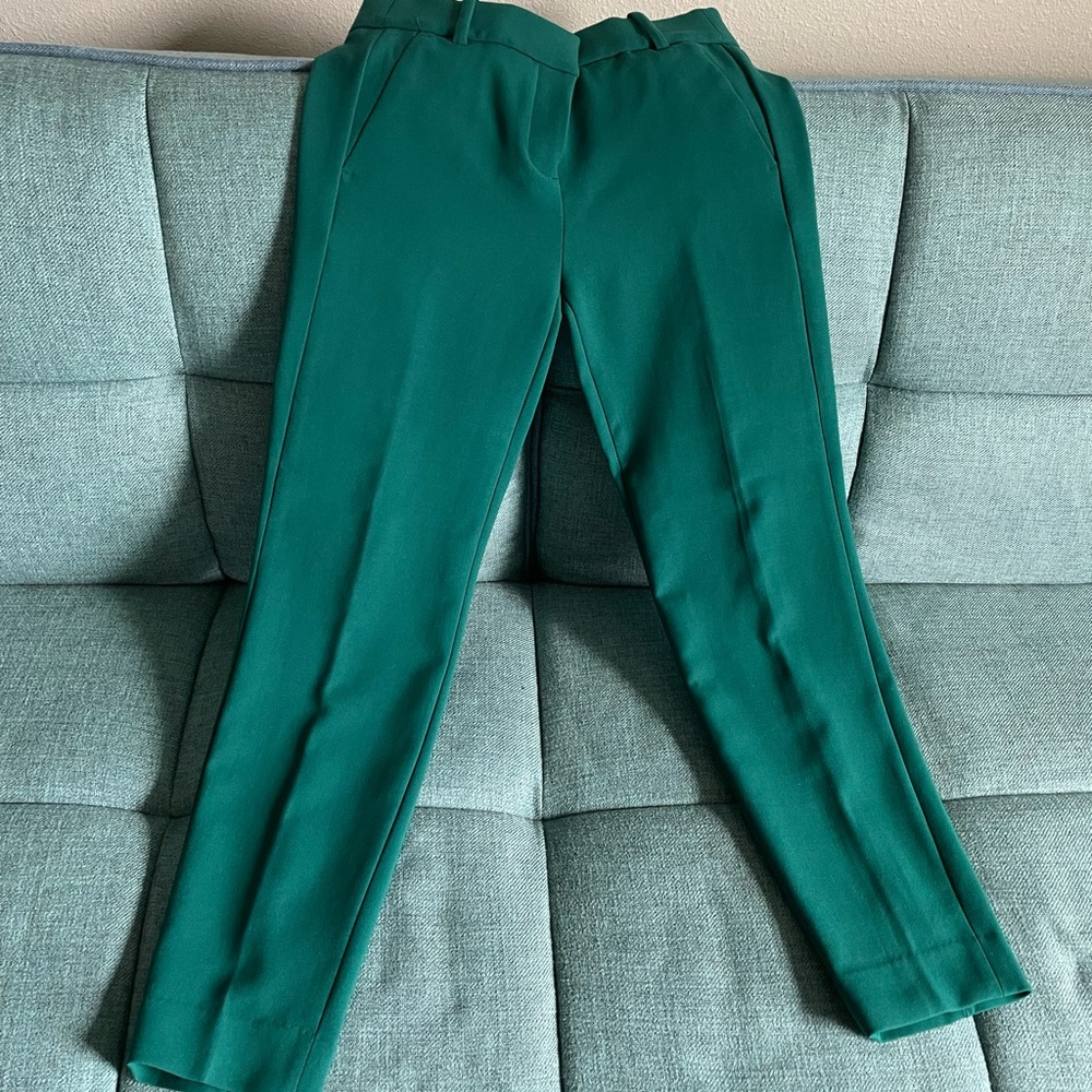 J Crew Cameron slim crop pant in four-season stretch - Green 00